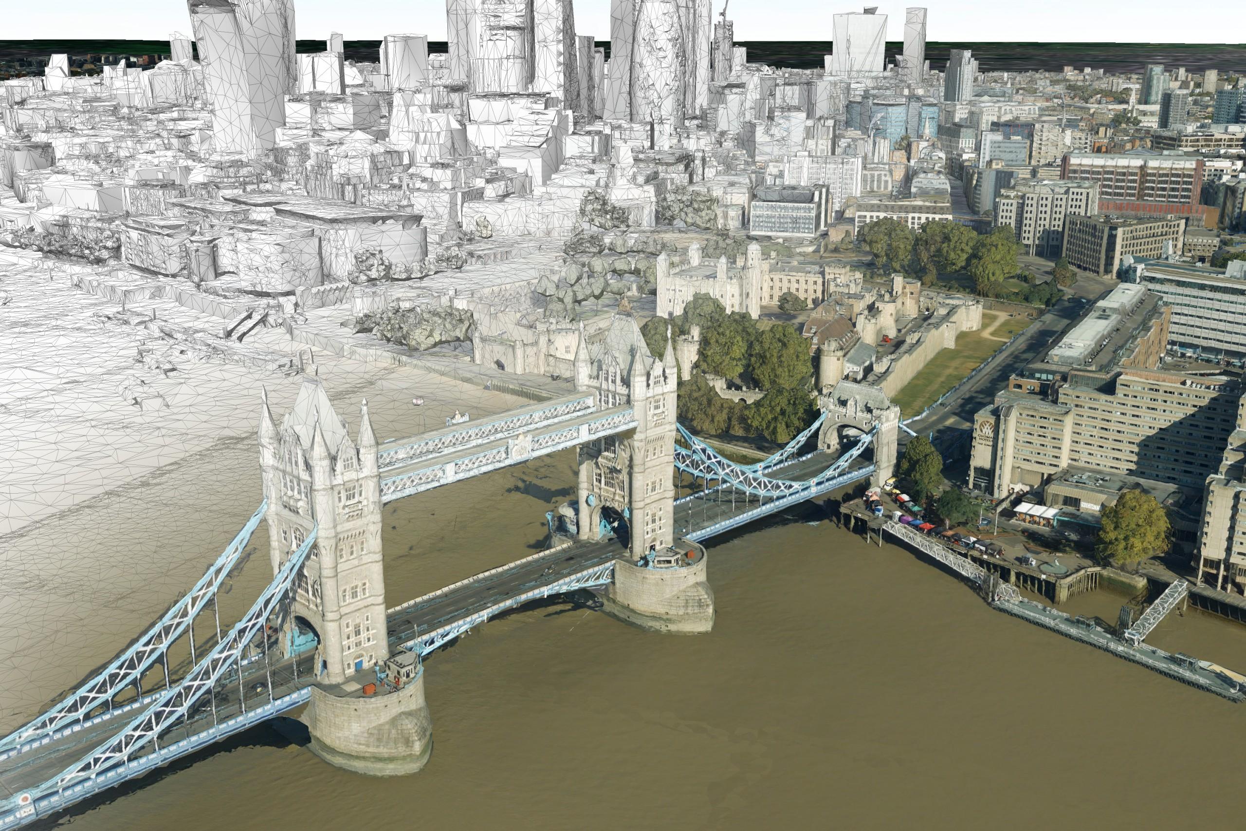 MetroVista graphic of Tower Bridge in London