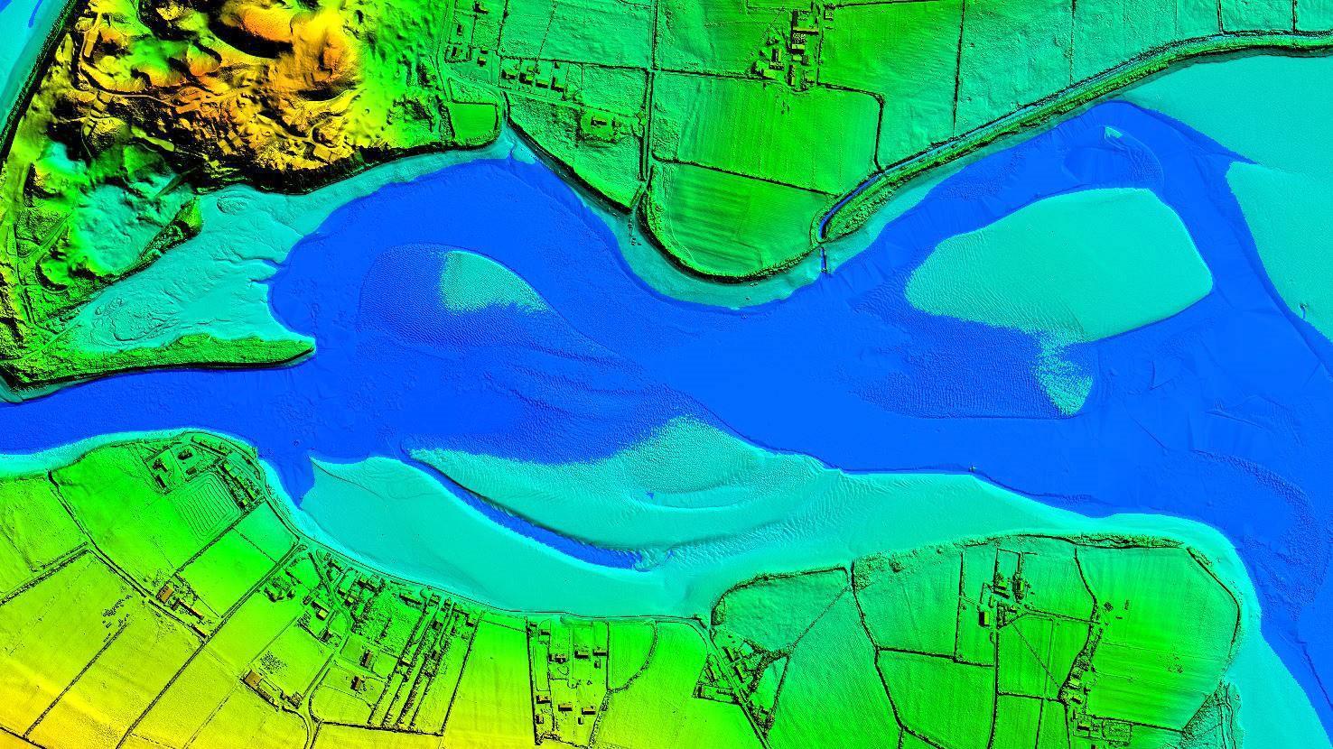 Image of LiDAR data at coast in Ireland