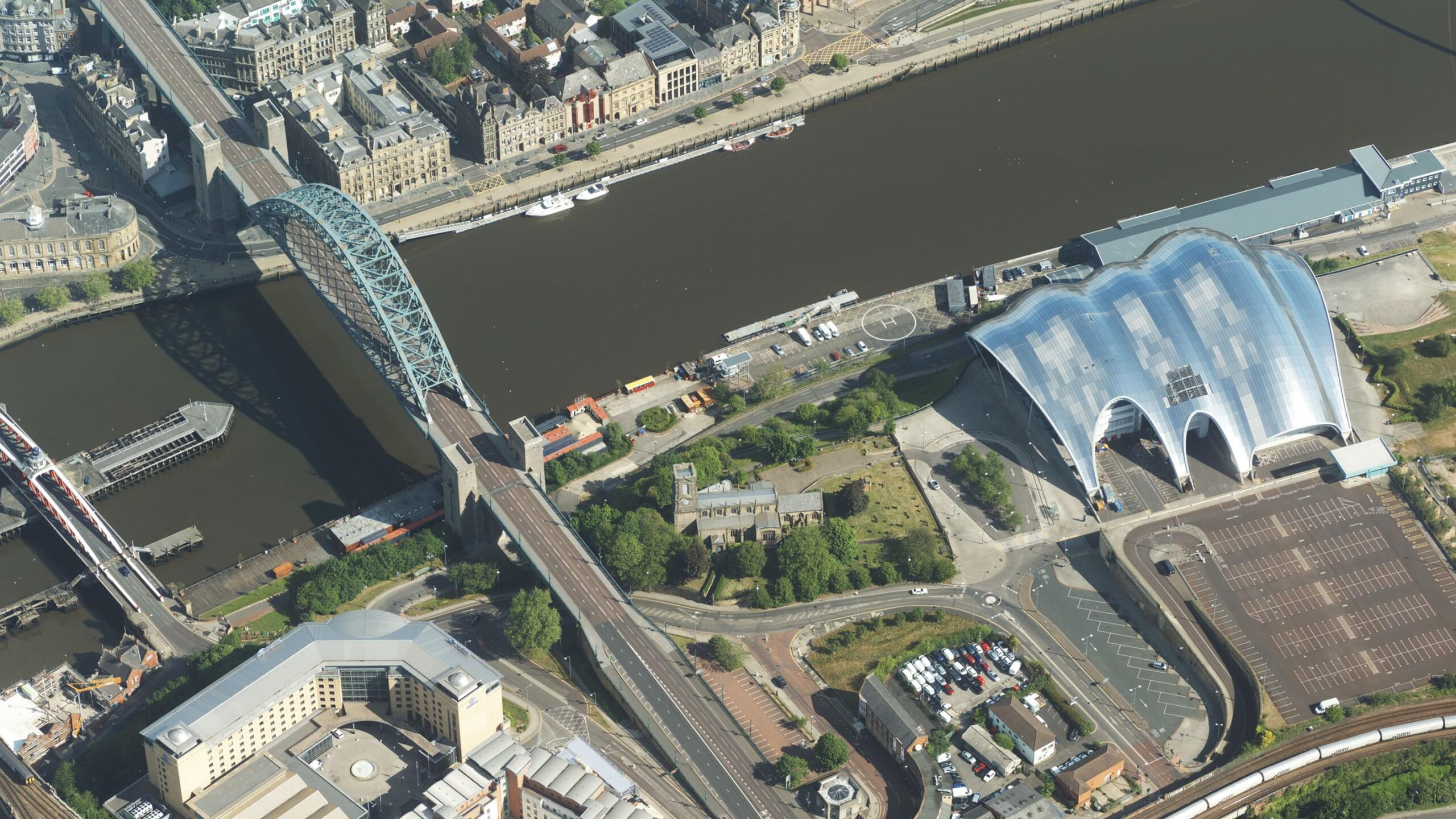 MetroVista data around the river in Newcastle