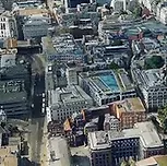 Bluesky MetroVista sample data showing city rooftops