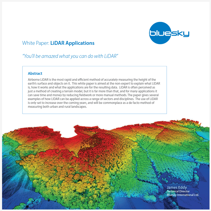 Bluesky Sample Data - front cover of a Whitepaper on LiDAR