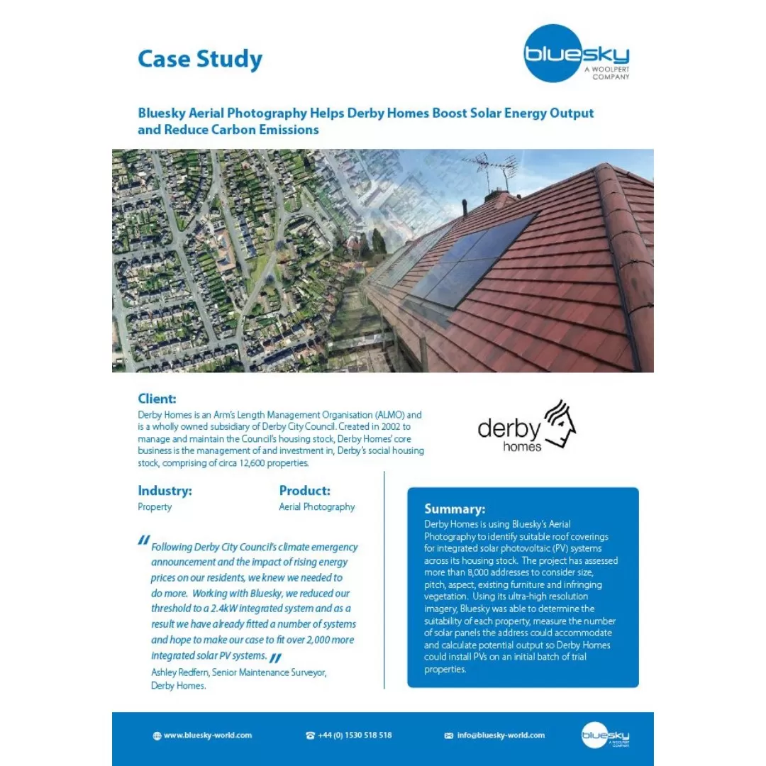 Screenshot of the Derby Homes case study