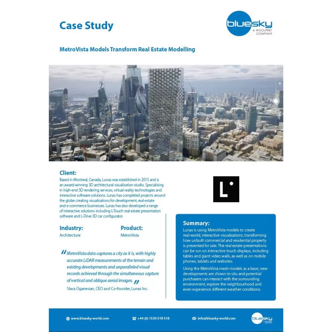 Screenshot of the Lunas case study