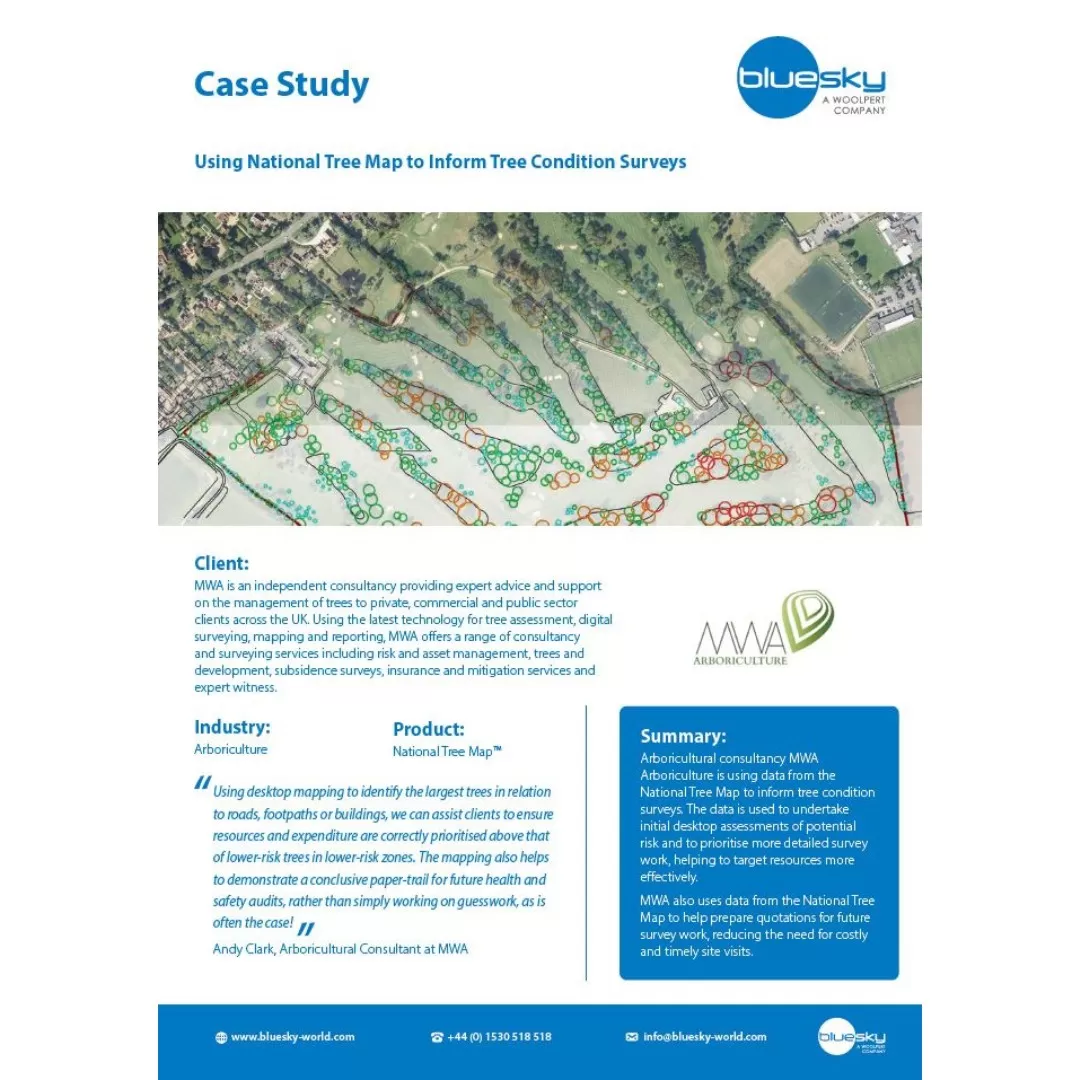 Screenshot of the MWA case study