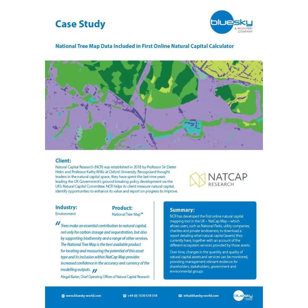 Screenshot of the NATCAP case study