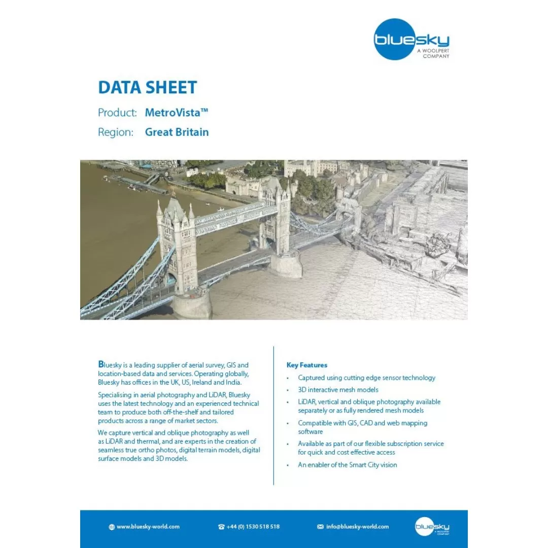 Thumbnail of MetroVista data sheet