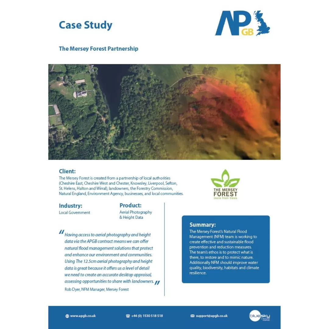 Screenshot of the Mersey Forest case study