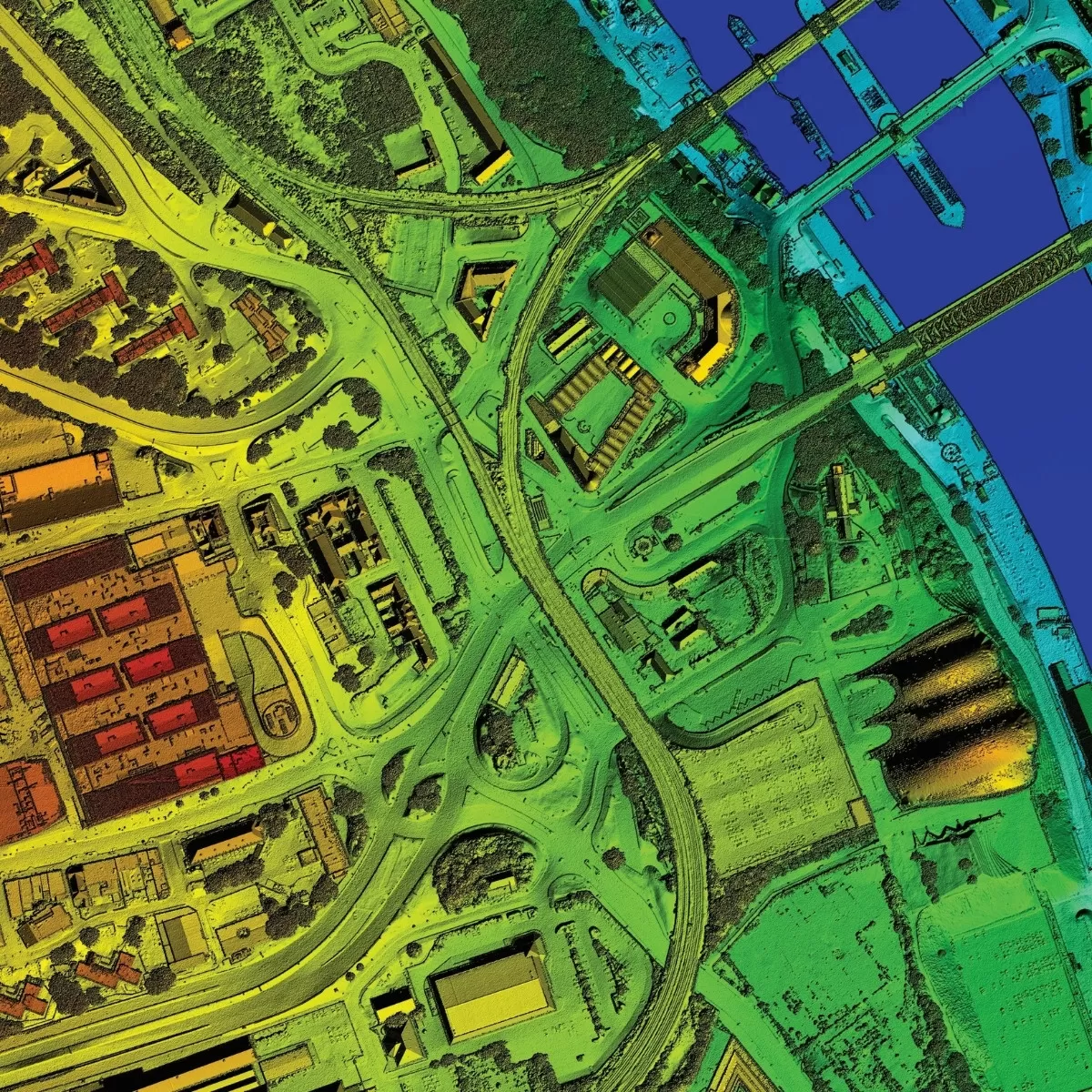 Image of London with LiDAR height data